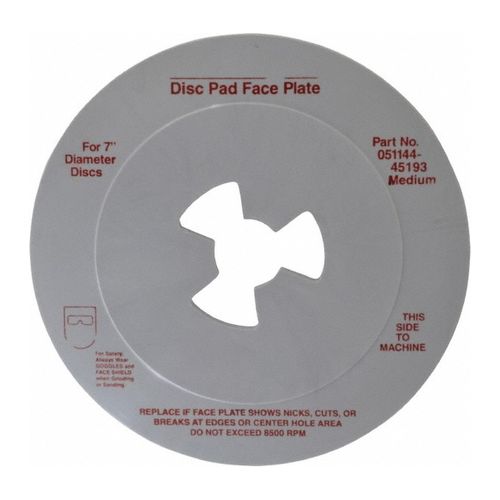 Main product image of 7" Max diam, Abrasive Disc Face Plate 5/8-11, 7,000 RPM, 45193