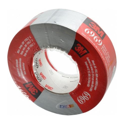 Main product image of 2" W x 10.7 mil Polyethylene Rubber Adhesive, 32 Lb/in Tensile Strength, Series 6969 Duct Tape (Black)