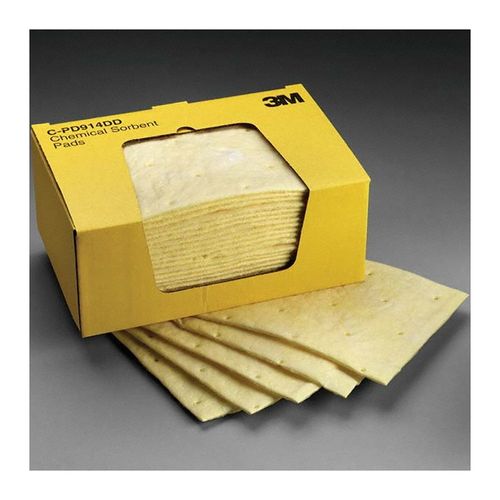 Main product image of Chemical Use, 9" x 14", Chemical Sorbent Pad C-PD914DD, High Capacity, 0.61" Thick Sorbent Pad (Pack of 25)