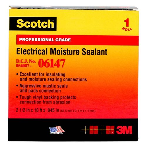 Main product image of 2-1/2" x 10' ft. 45 mil Thick Electrical Moisture Sealant Roll (Black)