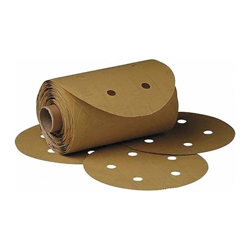 Main product image of 5" Disc dia, 120 Grit, Alum. Oxide Fine Grade, A-Weighted, Paper PSA Disc (Pack of 125)