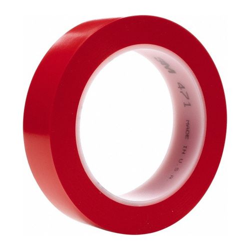 Main product image of 1" x 36 yd, Red, Vinyl Tape 471, 5.2 mil (Pack of 36)