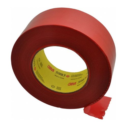 Main product image of 48 mm x 54.8 m, Red, Outdoor Masking Poly Tape 5903, 7.5 mil
