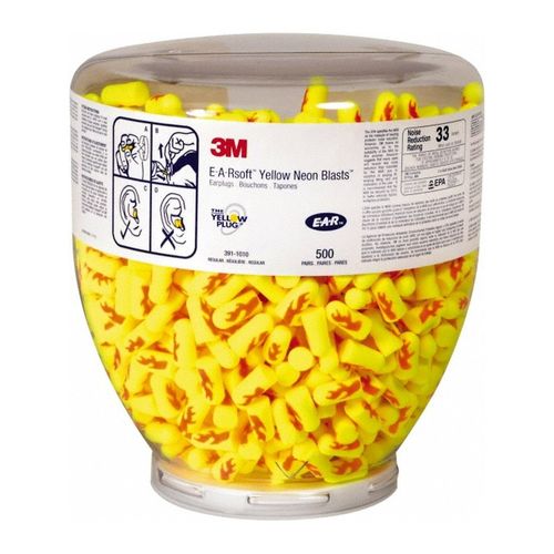 Main product image of E-A-Rsoft Yellow Neon Blasts One Touch Dispenser Refill 391-1010, Regular Size (Pack of 4)