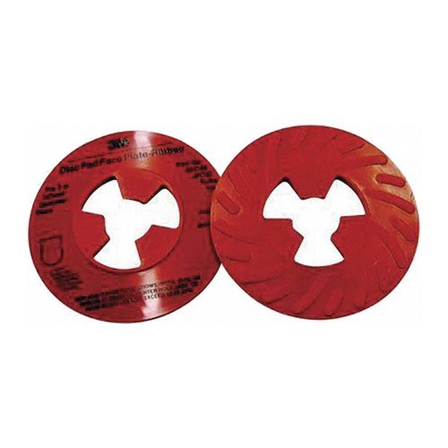 Main product image of 5", Red, Disc Pad Face Plate Ribbed 81732, Extra Hard