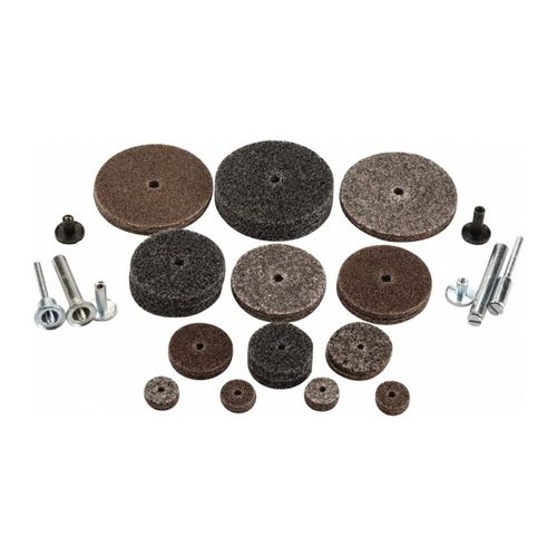 Main product image of 30 Piece Deburring Wheels Kit 1/2, 1", 1-1/2" & 2" dia Unitized Wheels in Fine, Med & Coarse Grades
