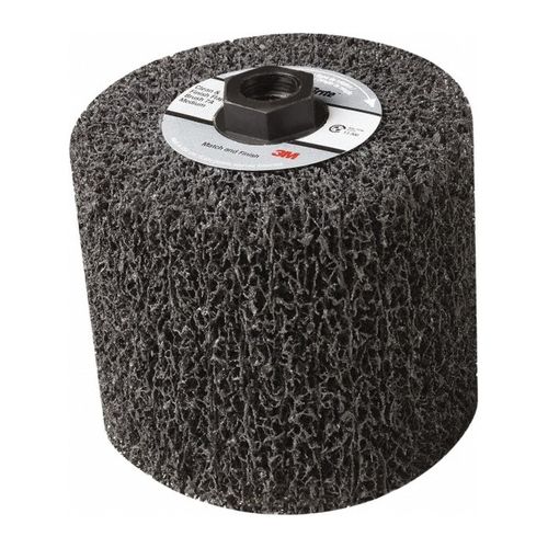 Main product image of 4-1/2 x 4" Alum. Oxide Unmounted Flap Wheel Nonwoven, Very Coarse Grade, 5/8-11 Threaded Hole, 3,500 Max RPM