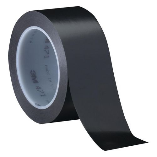 Main product image of 3" x 36 yd, Black, Vinyl Tape 471, 5.2 mil