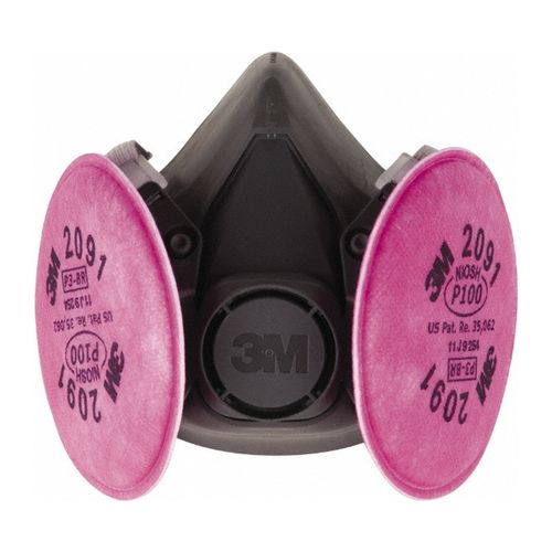 Main product image of Half Facepiece Respirator Assembly 6391/07003 AAD, Large, with Particulate Filters 2091/07000 AAD, P100