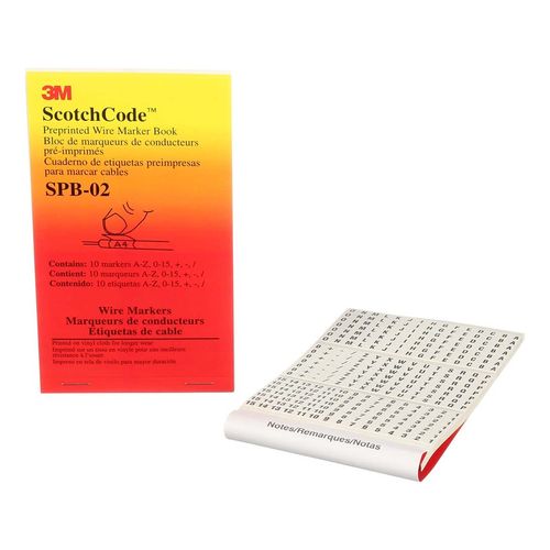 Main product image of 450 Label, 1.37 Inch Long x 0.22 Inch Wide x 1/4mm Thick, Alphanumeric Vinyl Film Book
