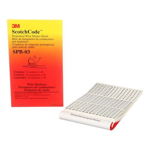 Main product image of 450 Label, 1.37" Long x 0.22" Wide x 1/4mm Thick, Numeric Vinyl Film Book, 7000132480