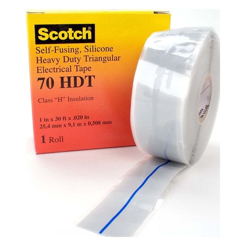 Main product image of 1" x 30' ft. 20 mil Thick, 356°F Operating Temp, 600 V/mil, Series 70HDT, Electrical Tape (Gray)