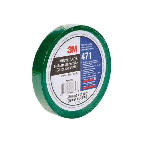 Main product image of 3/4" Wide 5.2 mil Thick Vinyl Green Floor & Aisle Marking Tape, 7010302436