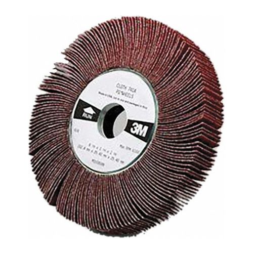 Main product image of 6 x 1" 80 Grit Ceramic Unmounted Flap Wheel Coated, Med Grade, 1" Center Hole, 6,100 Max RPM