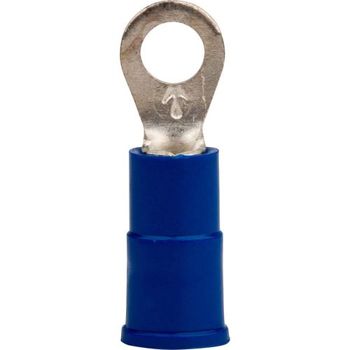 Main product image of 12 to 10 AWG Partially Insulated Crimp Connection Circular Ring Terminal #6 Stud (Pack of 50), 7010319493