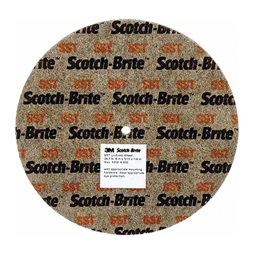 Main product image of Scotch-Brite SST Unitized Wheel, 6" x 1/4" x 1/2" 5S FIN