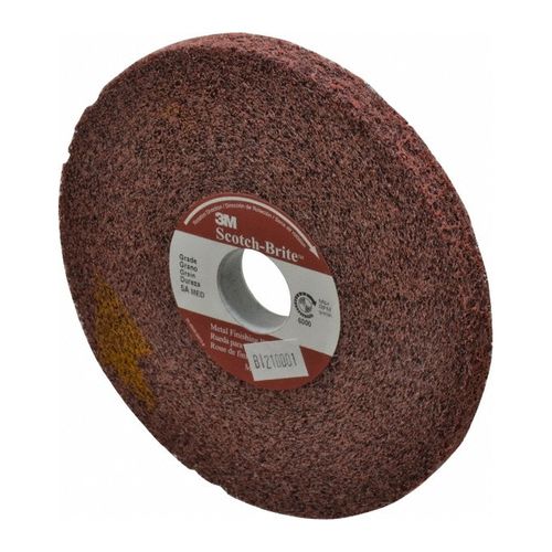 Main product image of 6" x 1/2" x 1", Scotch-Brite Metal Finishing Convolute Wheel, MF-WL, 5A Medium