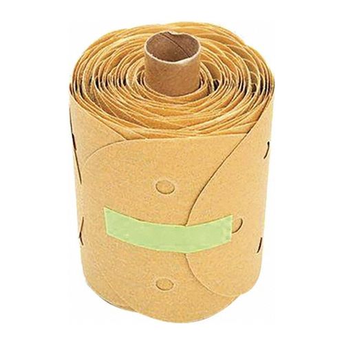 Main product image of Stikit Gold Paper Disc Roll 216U, 5" x NH 5 Holes P100 A-weight, D/F, Die 500FH (Pack of 125)