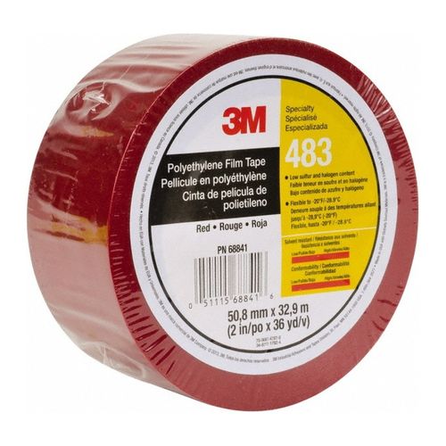Main product image of 2" x 36 yd, Red, Polyethylene Tape 483, 5.0 mil