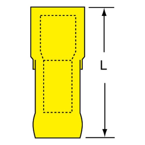 Main product image of Female, Vinyl, 22-18 AWG, 0.187" Tab Width Wire Disconnect, Red (Pack of 100)
