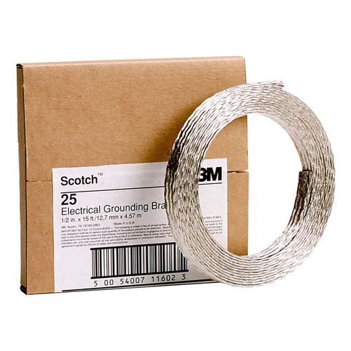 Main product image of 25 AWG, 1/2 Inch Diameter, 15 Ft., Braid, Grounding Wire