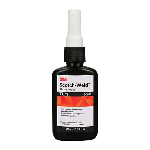 Main product image of Red, Scotch-Weld Threadlocker TL71, 50 mL Bottle