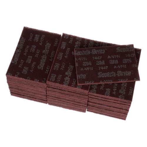 Main product image of 6" x 9", Scotch-Brite Hand Pad 7447B Pro, PO-HP, A/O Very Fine, Maroon (Pack of 60)