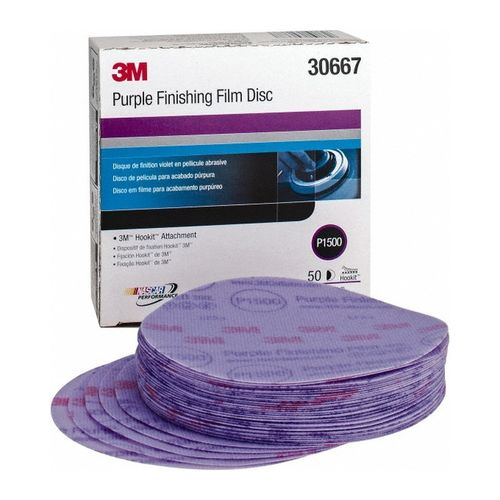 Main product image of 6", Hookit Purple Finishing Film Abrasive Disc 260L, 30667, P1500 (Pack of 50)