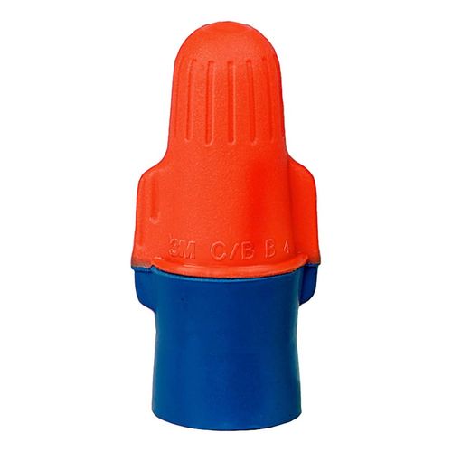 Main product image of Flame-Retardant, 2 AWG Wing Twist-On Wire Connector, Blue & Orange (Pack of 100)