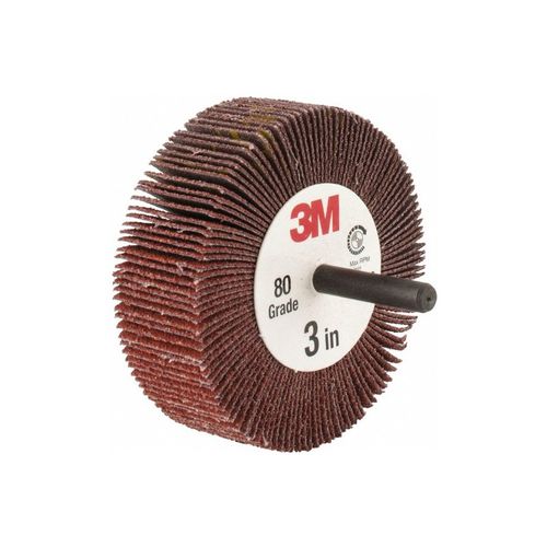 Main product image of 3" Diam x 1" Face Width Medium Ceramic Alumina Coated Mounted Flap Wheel, 7100138162