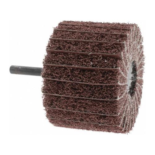 Main product image of 3" dia, 2" Face Width, 80 Grit, Alum. Oxide 1/4" Shank dia, NW & Coated, Med Grade (Pack of 5)