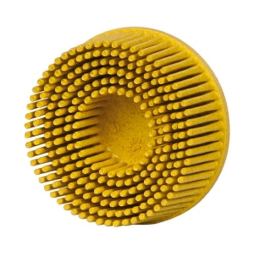 Main product image of 2" 80 Grit Ceramic Tapered Disc Brush Medium Grade, Type R Quick Change Connector, 5/8" Trim Length, 7000000743