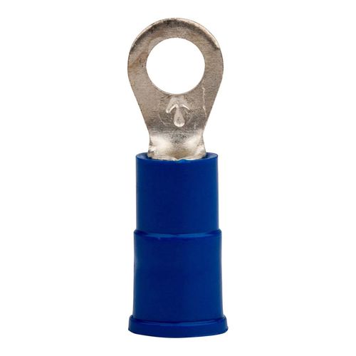 Main product image of Partially Insulated, 12 to 10 AWG, Crimp Connection Circular Ring Terminal, Blue, 7010297780