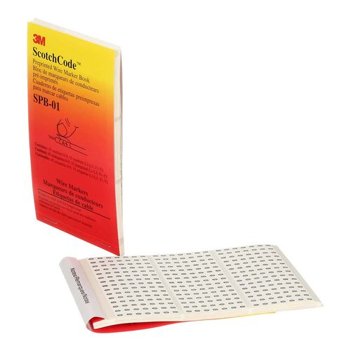 Main product image of Series SPB-16LC, Alphanumeric, Electrical Vinyl Film Book Black Legend, White Background, Self Adhesive (Pack of 450), 7010319127
