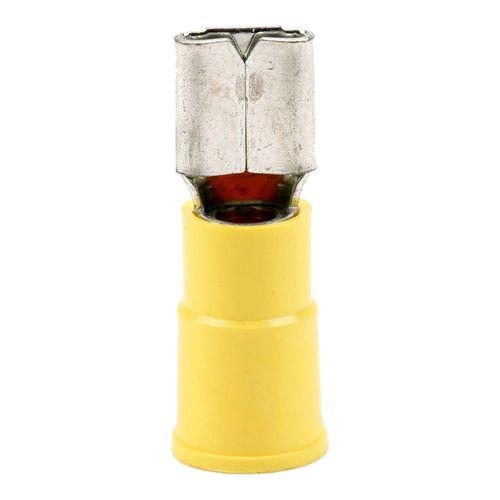 Main product image of Female, Vinyl, 12-10 AWG, 1/4" Tab Width Wire Disconnect, Yellow, 7010349263