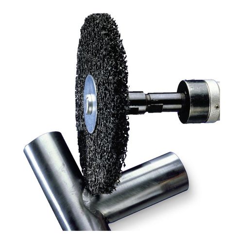 Main product image of 4" Dia, 5/8" Hole, Very Coarse Grade, Silicon Carbide Arbor, Black, 6000 Max RPM, Deburring Disc, 7010364777