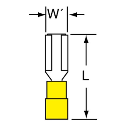 Main product image of Female, Nylon, 22-18 AWG, 0.187" Tab Width Wire Disconnect, Red, 7010397399