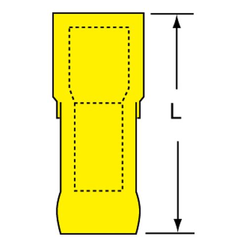 Main product image of Female, Nylon, 16-14 AWG, 1/4" Tab Width Wire Disconnect, Blue, 7010397408
