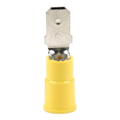 Main product image of Male, Vinyl, 12-10 AWG, 1/4" Tab Width Wire Disconnect, Yellow, 7010397415