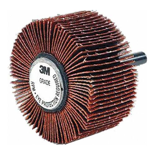 Main product image of 1-1/2" Dia 1" Face Width 80 Grit Ceramic Alumina Mounted Flap Wheel, 7100026492
