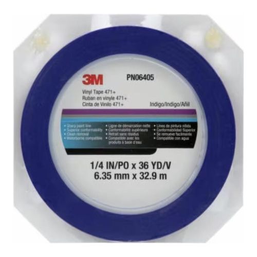 Main product image of 6 mm x 36 yd, Blue, Masking Tape, 5.3 mil, 7100055835