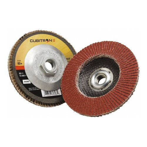 Main product image of 3/8-24 Hole, 80 Grit, Ceramic, Type 29 Coated, Medium Grade, Polyester-Backed, 15,000 RPM, Flap Disc, 7100104917