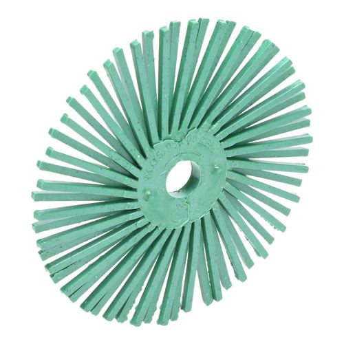 Main product image of Plain Arbor Connection, 3/8" Arbor Hole Ceramic, Coarse, 50 Grit, Green, Radial Bristle Brush, 7100138323