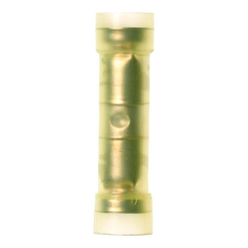 Main product image of Fully Insulated Nylon, Crimp-On Connection Butt Splice Terminal, Yellow, 7100165323