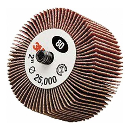 Main product image of 3" Dia 1" Face Width 60 Grit Aluminum Oxide Mounted Flap Wheel, 7100178227
