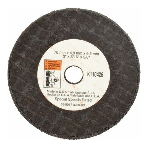 Main product image of 3" 3/16" Thick 3/8" Hole Aluminum Oxide Reinforced Cut-Off Wheel, 7100229883