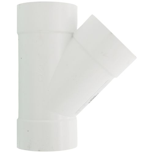 Main product image of 3" Hub 45-Degree Sewer and Drain PVC Wye