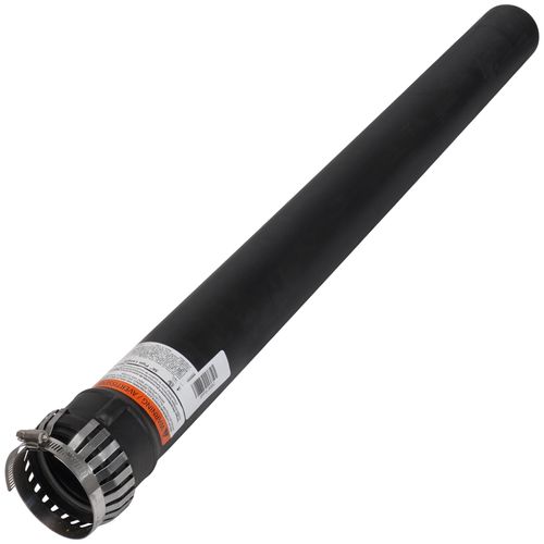 3" x 36" PolyPro Black UV Resistant Single Wall Straight Pipe w/ Locking Clamp