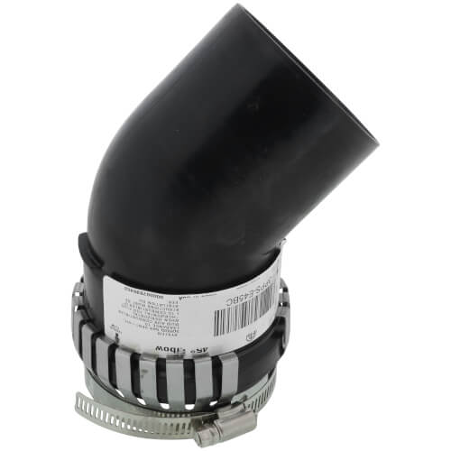 Main product image of 3" PolyPro 45° Black UV Resistant Elbow w/ LB2
