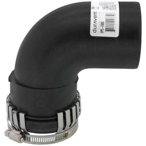 3" PolyPro 90° Black UV Resistant Elbow w/ LB2